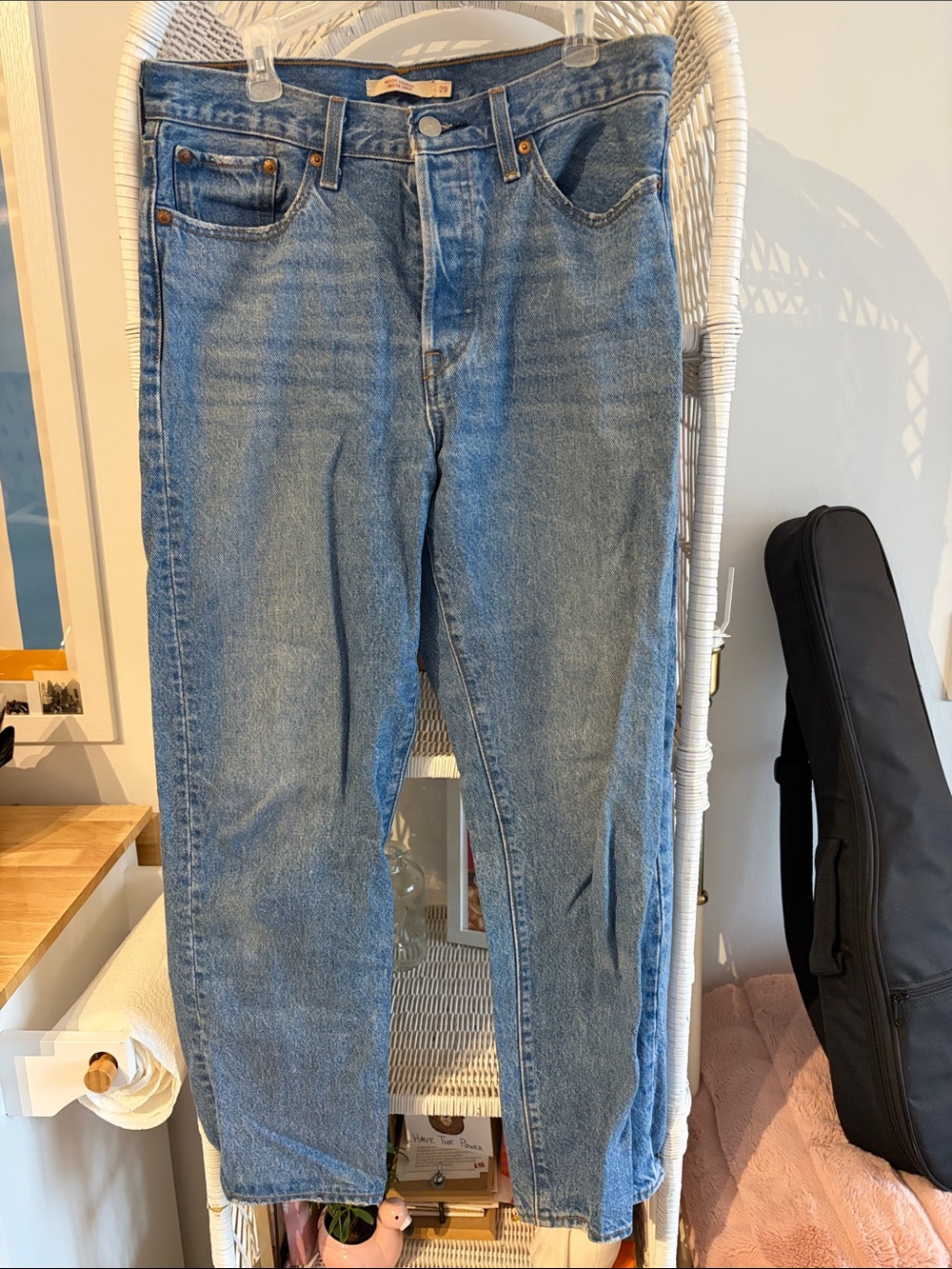 Levi's Wedgie Straight-Leg Women's Jeans in Light Blue Denim